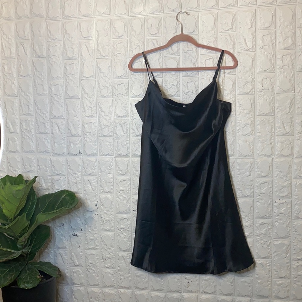 Satin | Cowl Neck | Thin Strap | Midi Dress